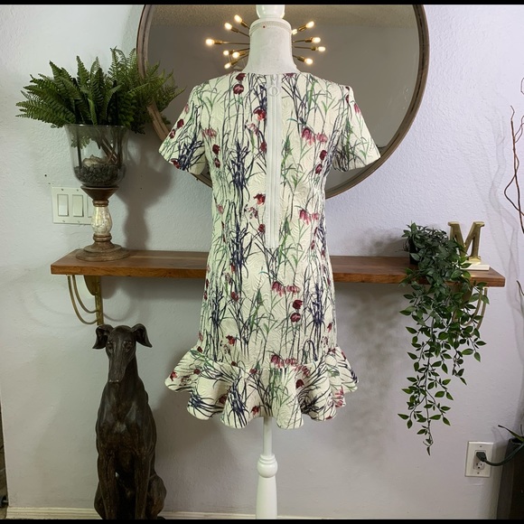 Anthropologie Sam & Lavi Floral Ruffle Hem Mini XS - Picture 5 of 9